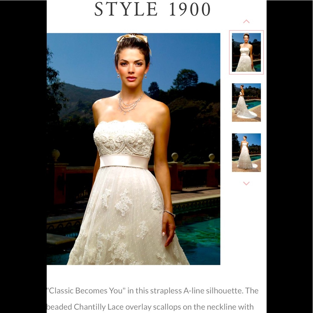 Casablanca style 1900 wedding gown